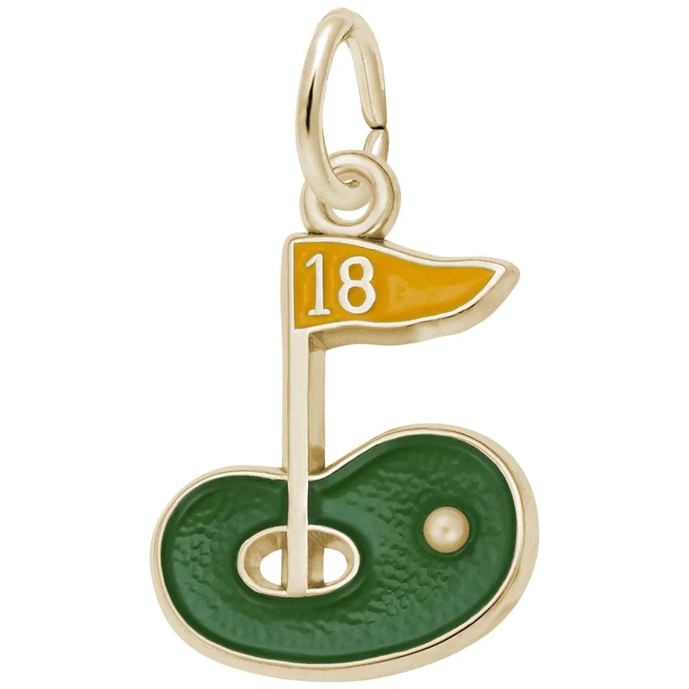 Rembrandt Charms - Painted Golf Green Charm - 3530