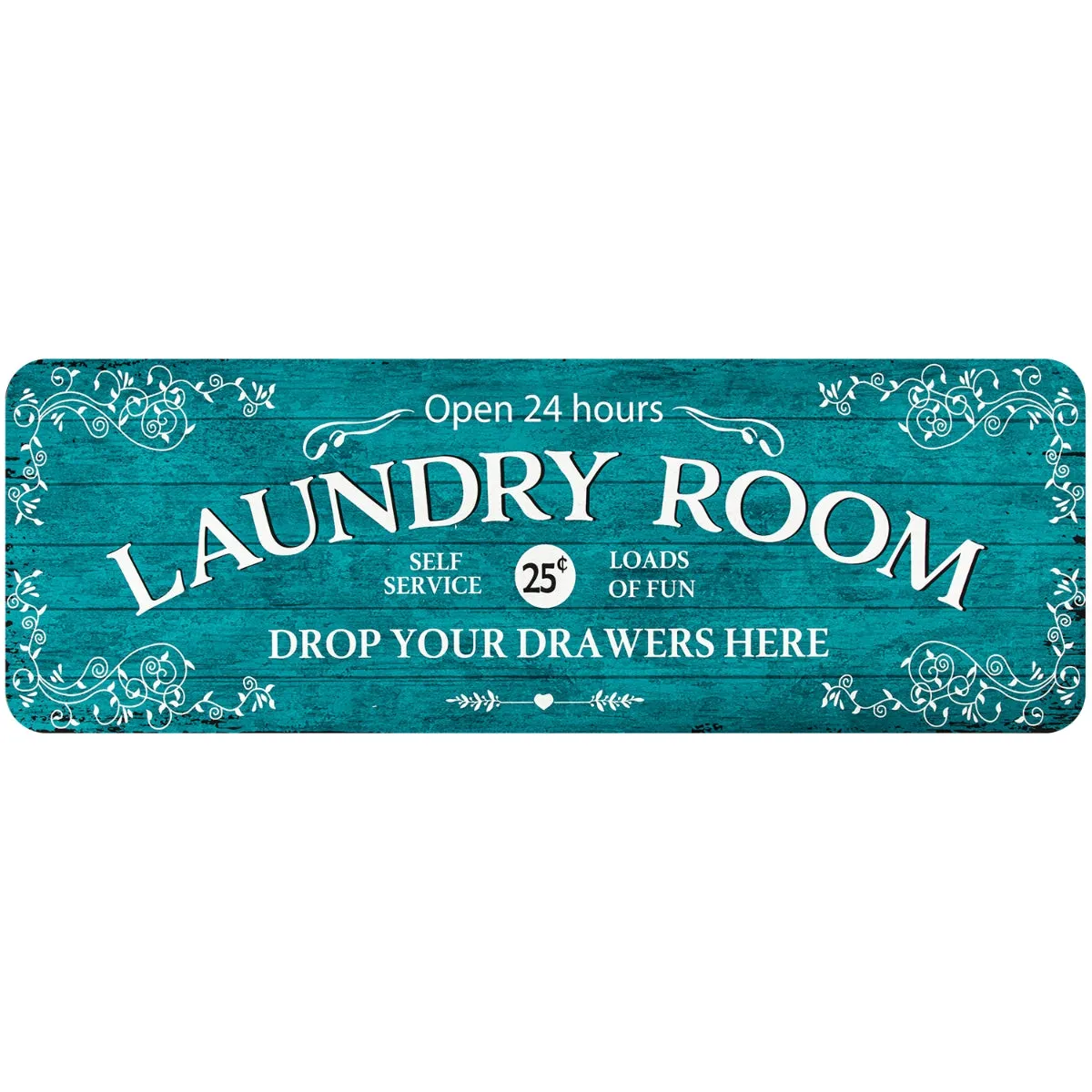 Remi Farmhouse Blue Laundry Room Rug and Mat