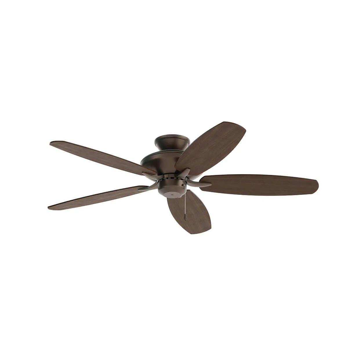 Renew Patio 52 Inch Satin Natural Bronze Damp Rated Ceiling Fan with Pull Chain