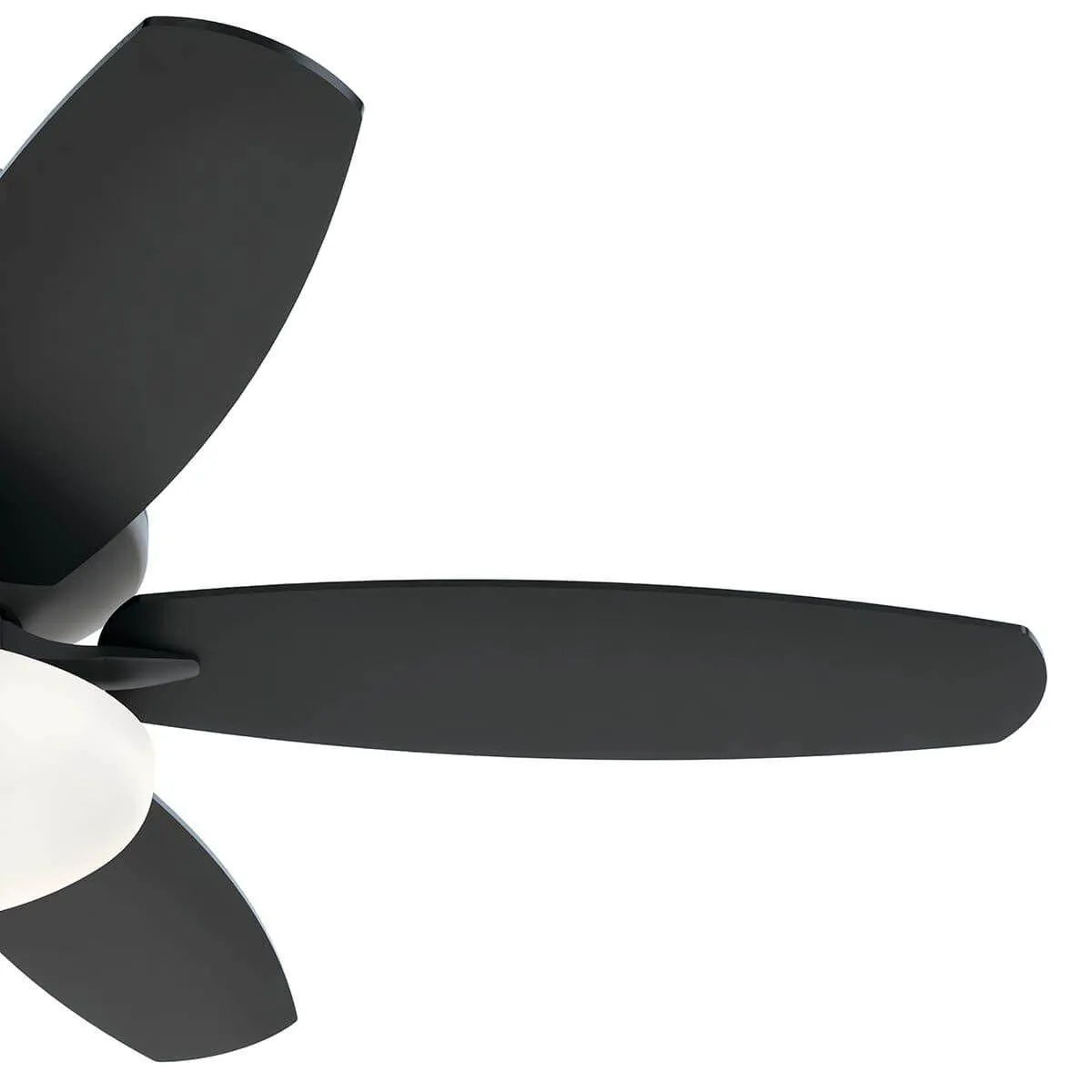 Renew Select 52 Inch Satin Black LED Ceiling Fan with Light Kit and Pull Chain