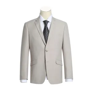 RENOIR Beige Slim Fit 2-Piece Single Breasted Notch Lapel Suit 201-84