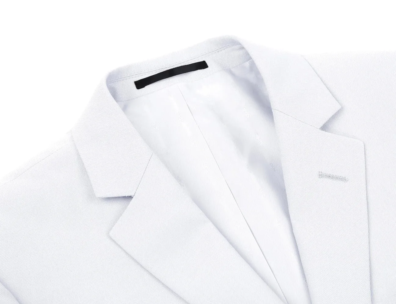 RENOIR White 2-Piece Classic Fit Single Breasted Notch Lapel Suit 201-6