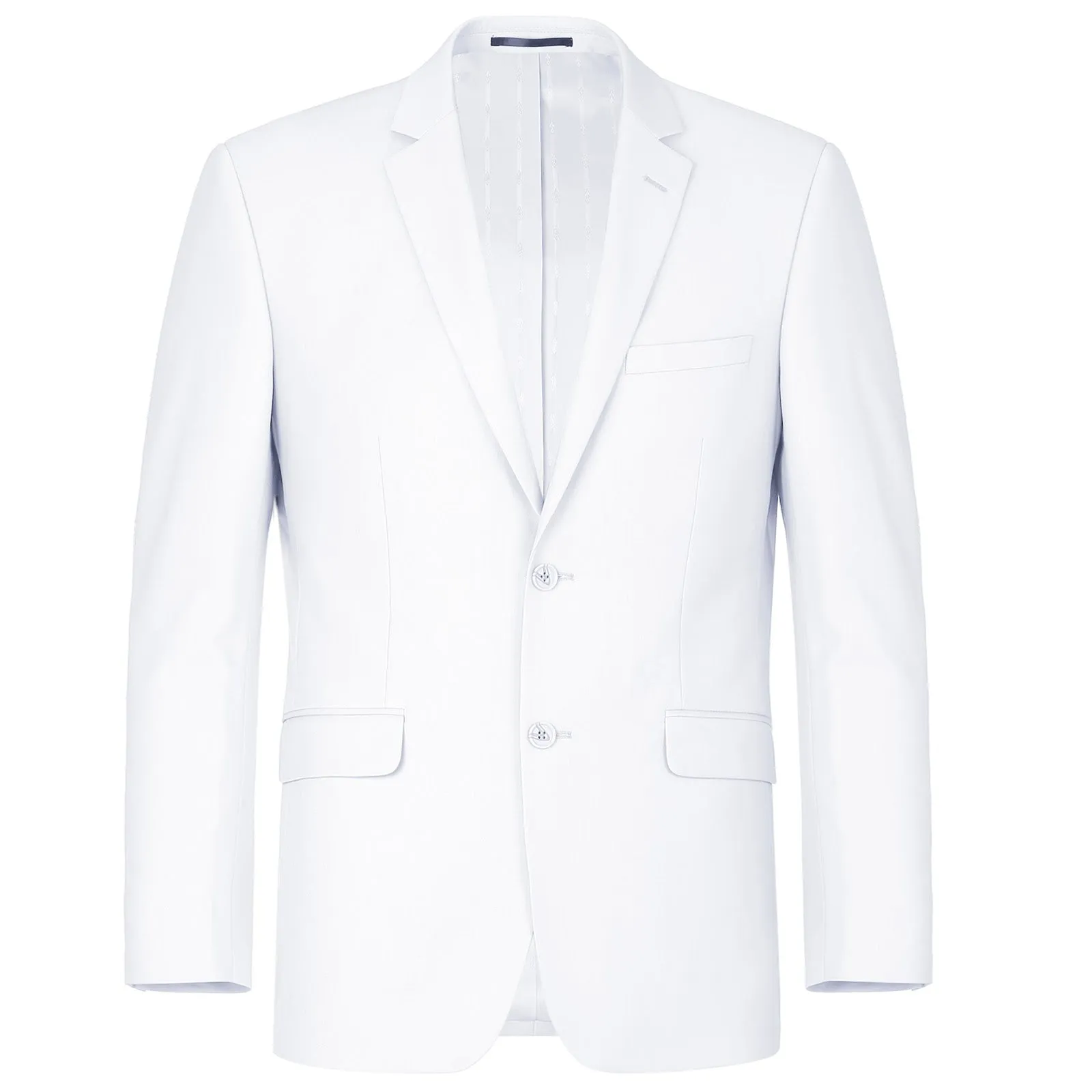 RENOIR White 2-Piece Classic Fit Single Breasted Notch Lapel Suit 201-6