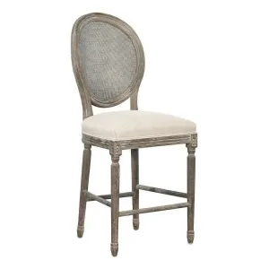 Renton Counter Stool, Rattan Back