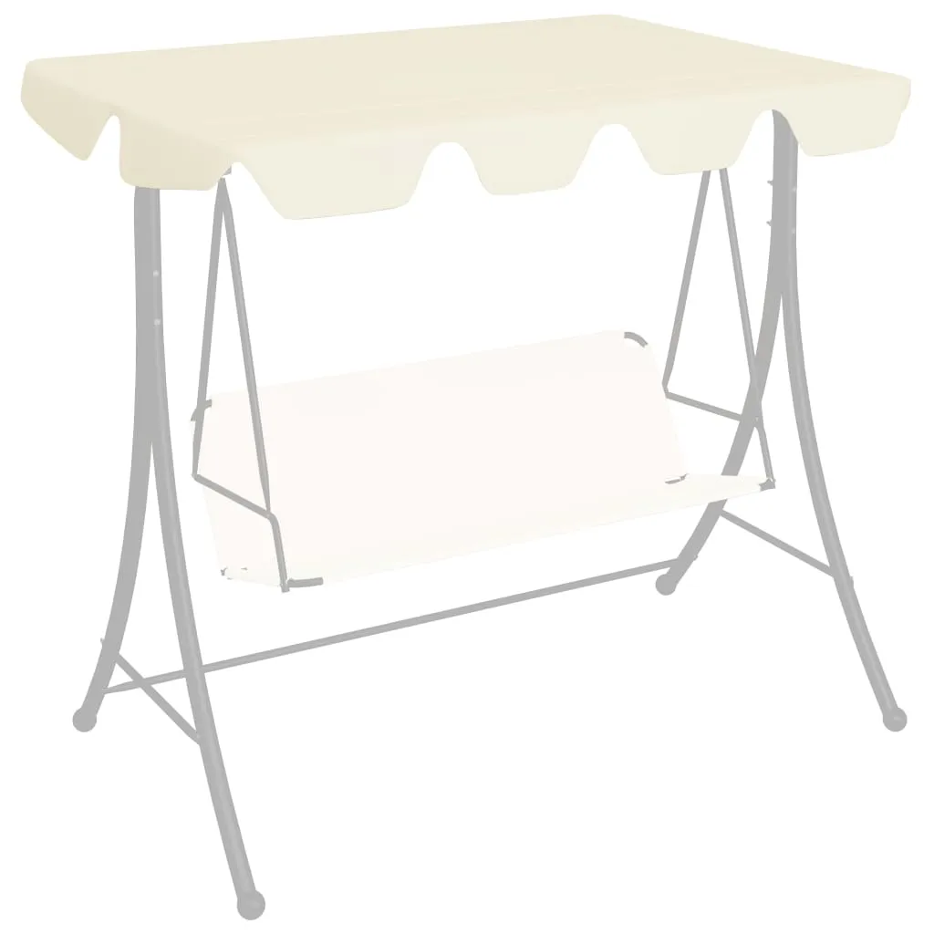 Replacement Canopy for Garden Swing Cream 188/168x145/110 cm