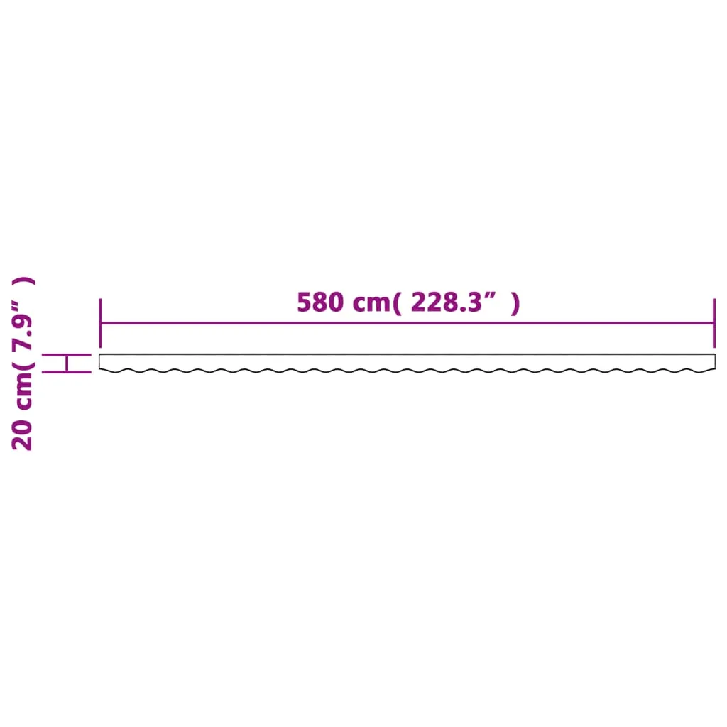 Replacement Fabric for Awning Valance Anthracite and White Stripe 6 m