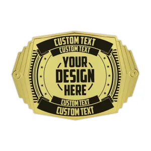 Replacement Front Plate for Custom 2lb Championship Belt - Youth Size Title Belt