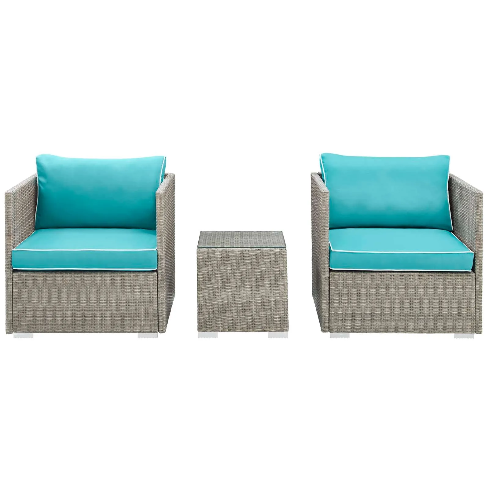 Repose 3 Piece Outdoor Patio Sectional Set