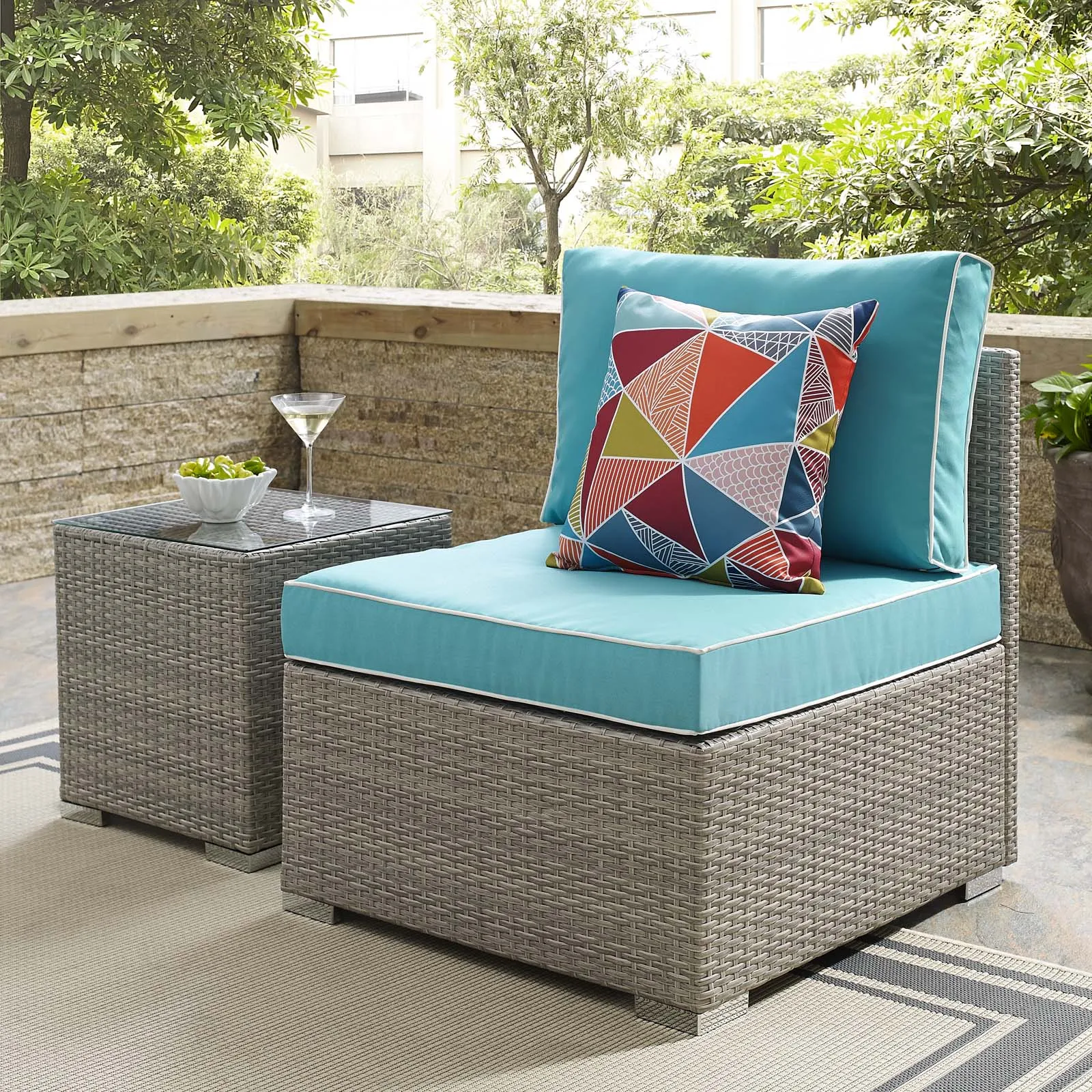 Repose Outdoor Patio Armless Chair