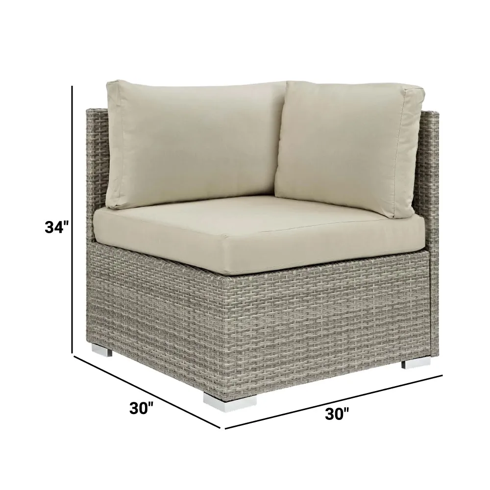 Repose Sunbrella Fabric Outdoor Patio Corner