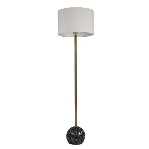 RESIN 64" BALL FLOOR LAMP, GOLD/BLACK - KD