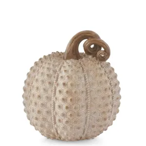 Resin Beige Textured Pumpkin