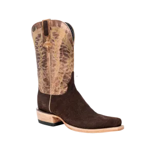 Resistol Boots Rough Out Suede Cutter Toe Chocolate