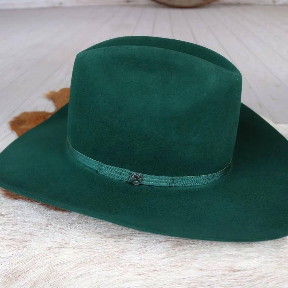 Resistol Hooey 4X Boquillas Wool Forest Green Cowboy Hat