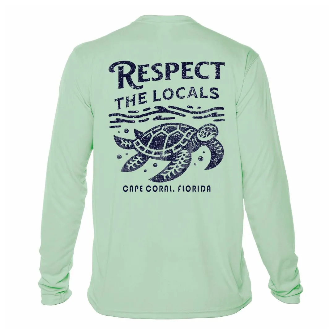 Respect the Locals Sea Turtle Sun Shirt - UPF50 Graphic Tee