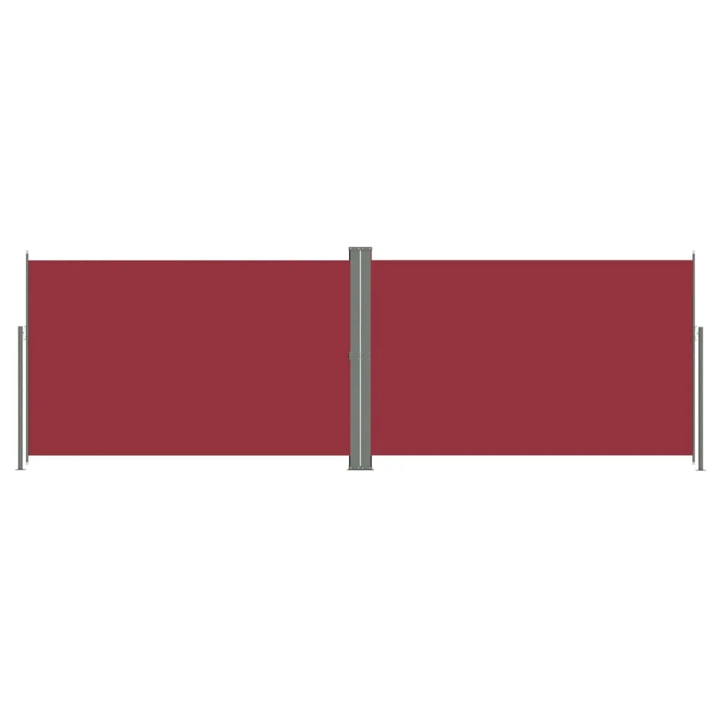 Retractable Side Awning Red 220x600 cm