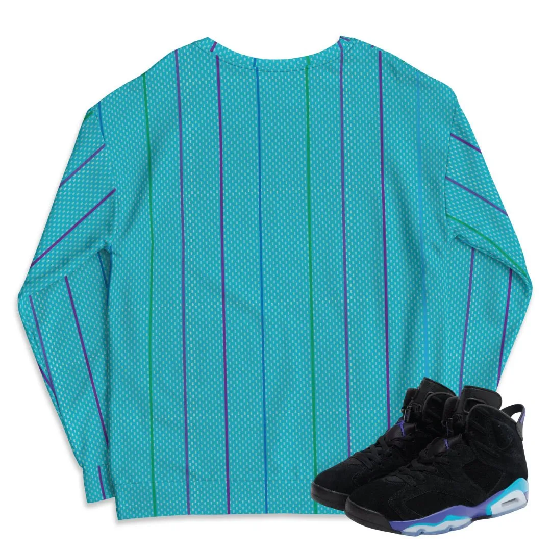 RETRO 6 AQUA HORNETS SWEATSHIRT