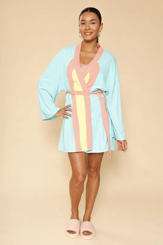 Retro arch terry cloth novelty robe *Online Only*