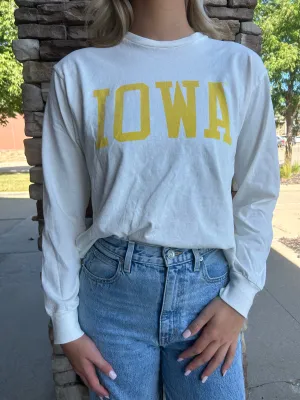 Retro Brand x Blond Genius - Iowa Cropped Long Sleeve in Antique White