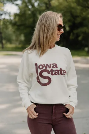 Retro Brand x Blond Genius - Iowa State Sweatshirt in Antique White