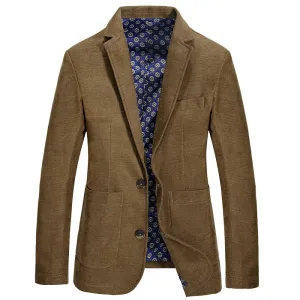 Retro Casual Cotton Outwears Suit