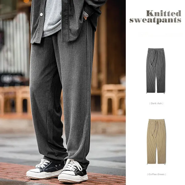 Retro Corduroy Casual Soft Knitted Sweatpants