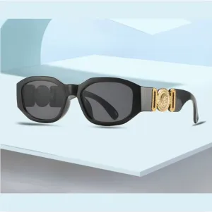 Retro Cutting Lens Gradient Square Sun Glasses UV400