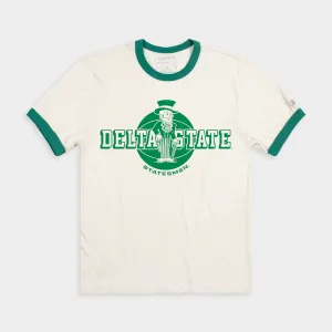 Retro Delta State Statesmen Basketball Ringer Tee