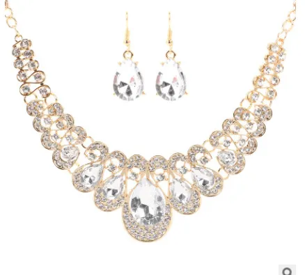 Retro ethnic style jewelry set crystal gem fashion jewelry