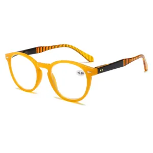 Retro Flexible Durable Portability HD Presbyopic Glasses  300(Yellow)