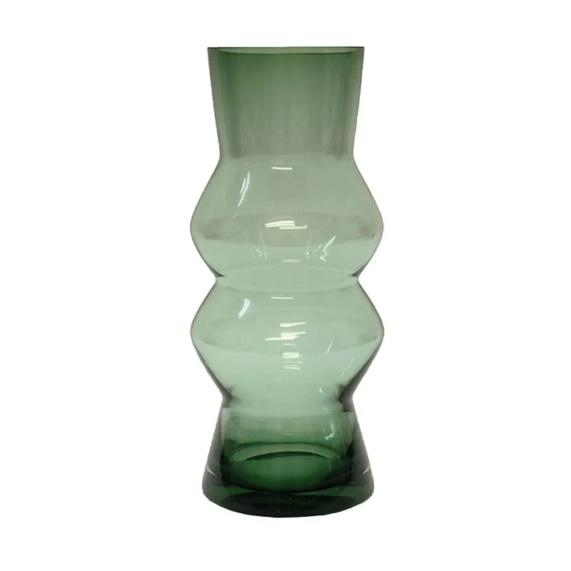 Retro Green Glass Vase (30.5cm)