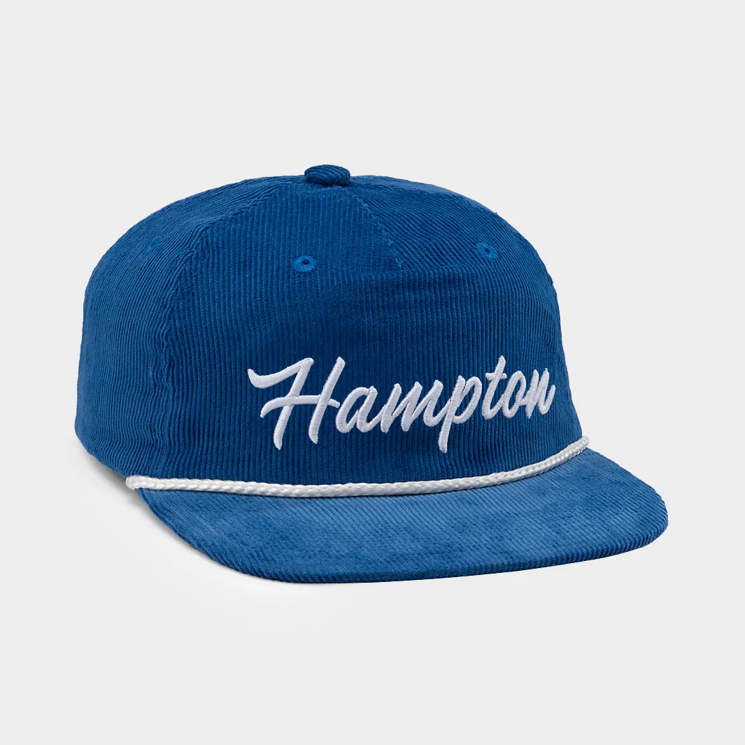 Retro-Inspired Hampton Script Corduroy Hat