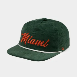 Retro-Inspired Miami Hurricanes Corduroy Hat