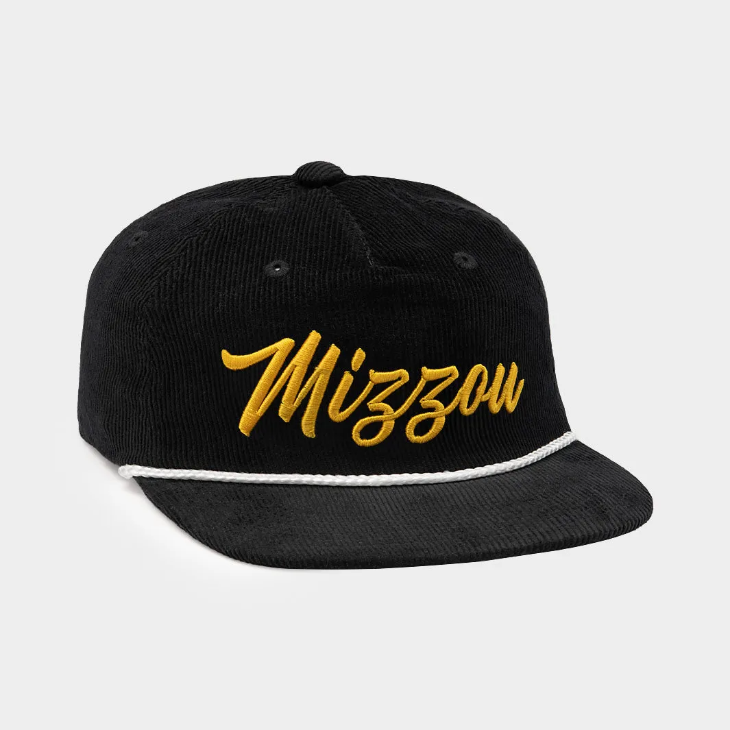 Retro-Inspired Mizzou Script Corduroy Hat