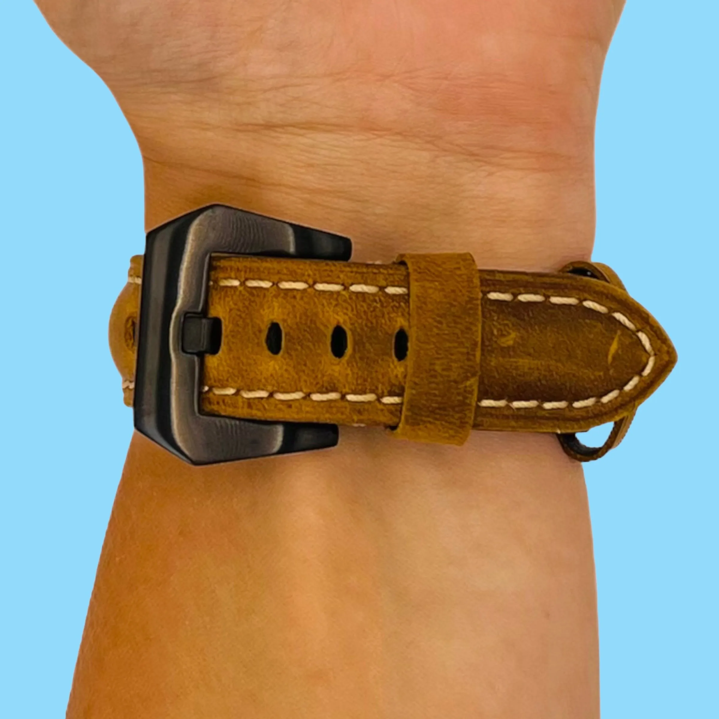 Retro Leather Straps Compatible with the Garmin Vivomove HR & HR Sports