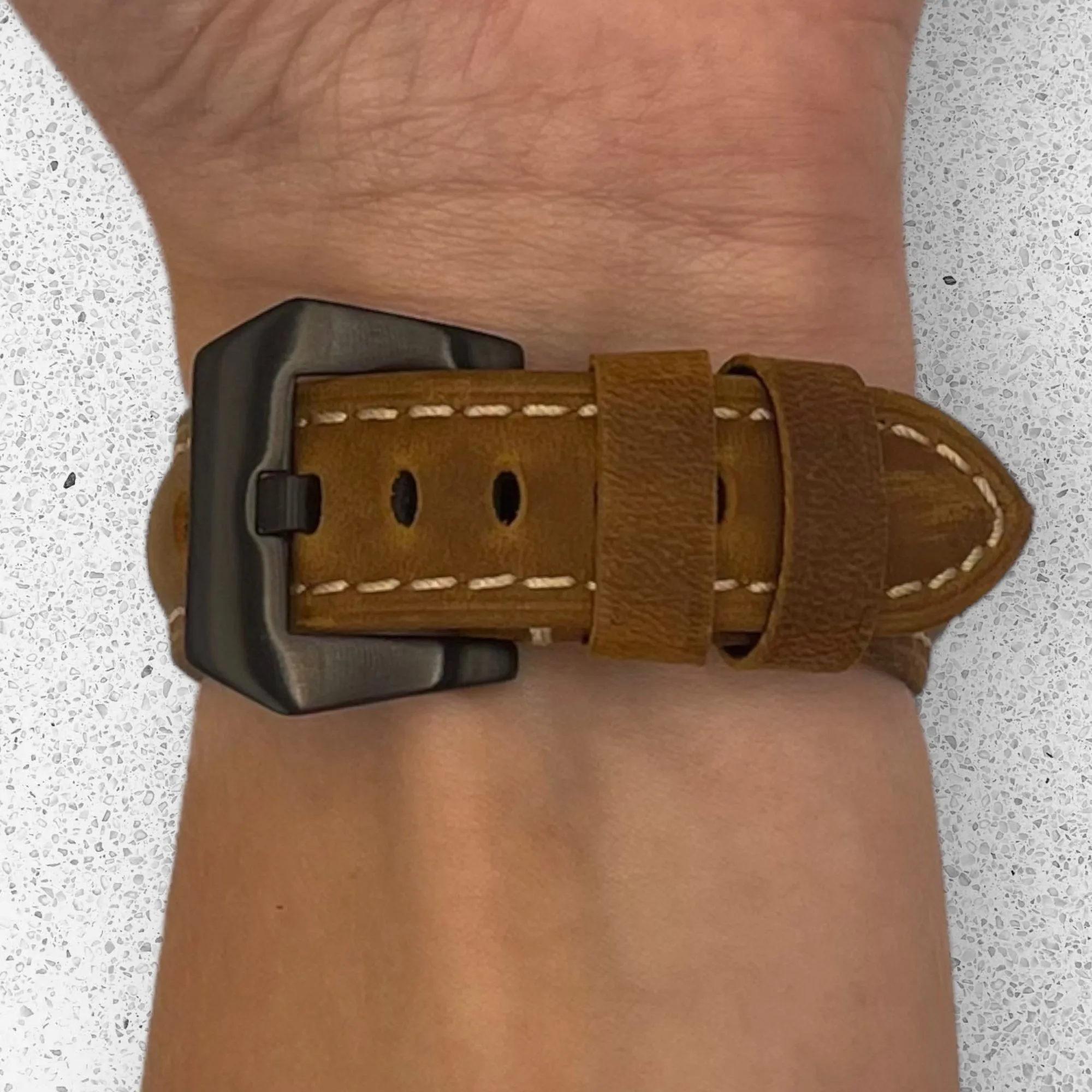 Retro Leather Straps Compatible with the Garmin Vivomove HR & HR Sports