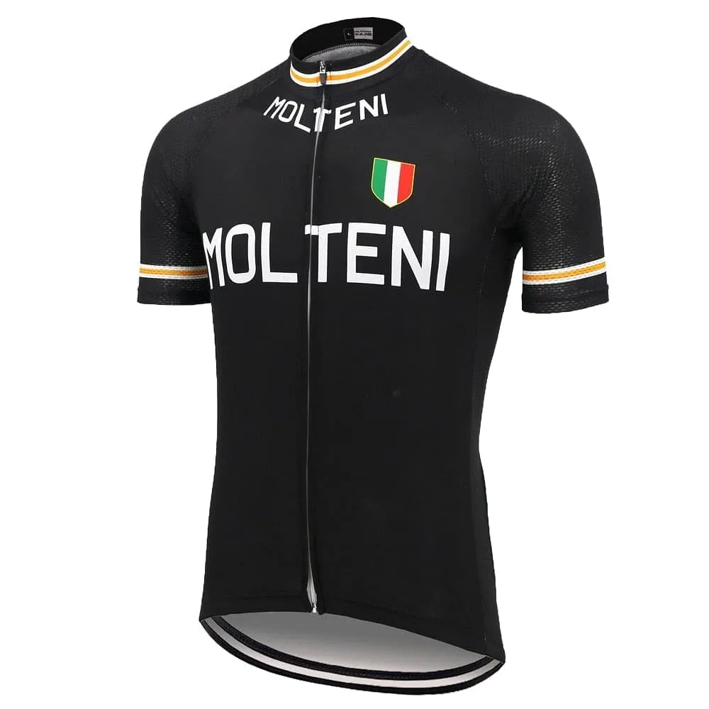 Retro Molteni Cycling Jersey - Black