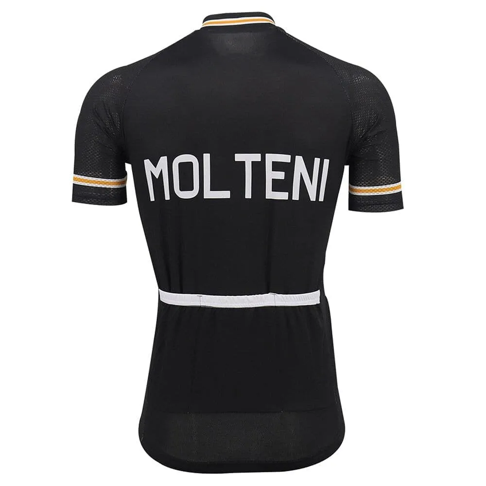 Retro Molteni Cycling Jersey - Black