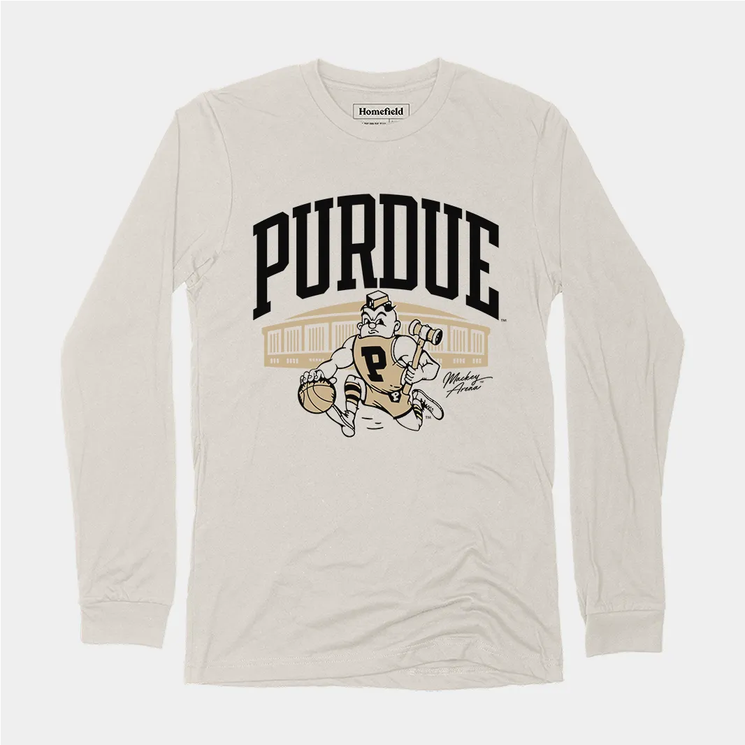 Retro Purdue Pete Basketball Long Sleeve