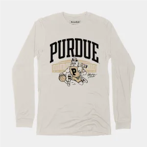 Retro Purdue Pete Basketball Long Sleeve