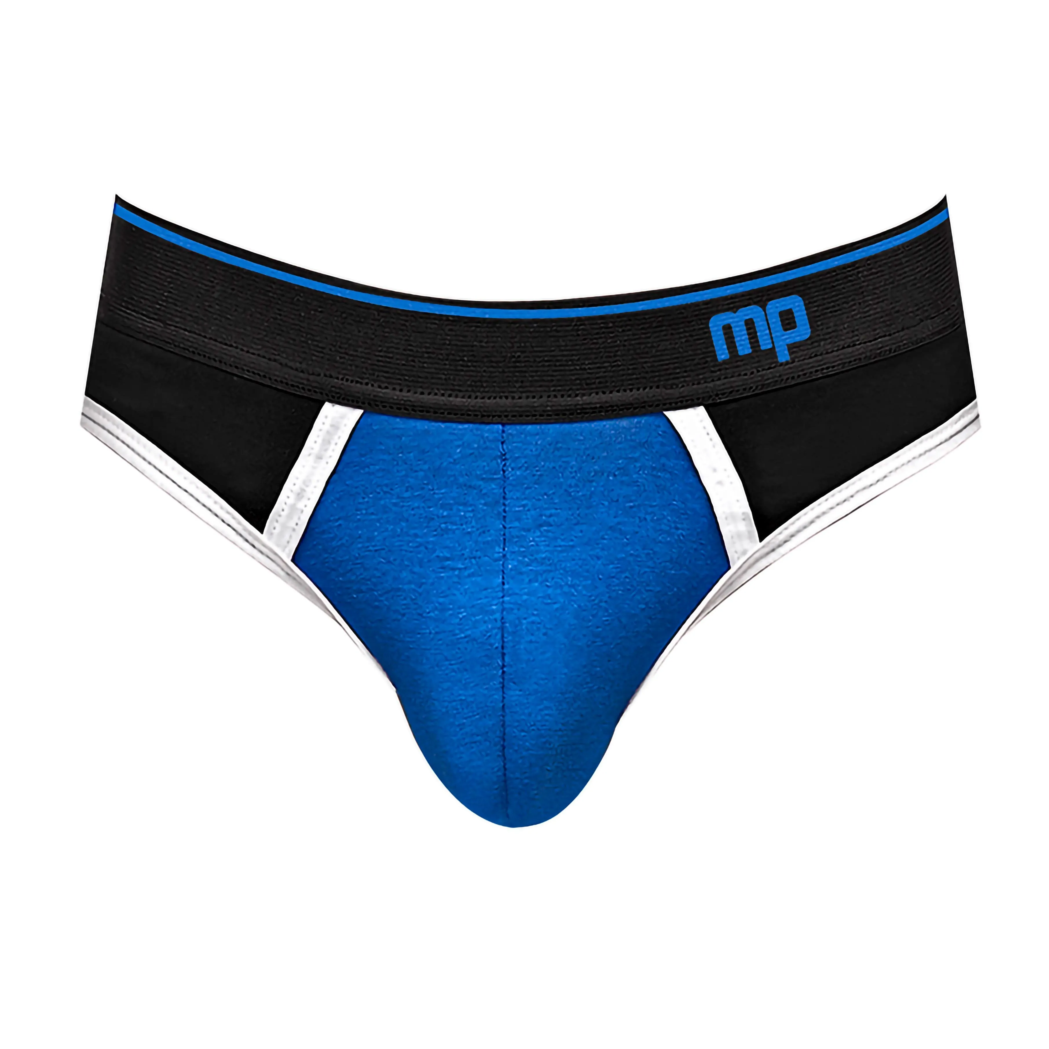 Retro Sport Panel Thong - L/ XL - Black/ Blue