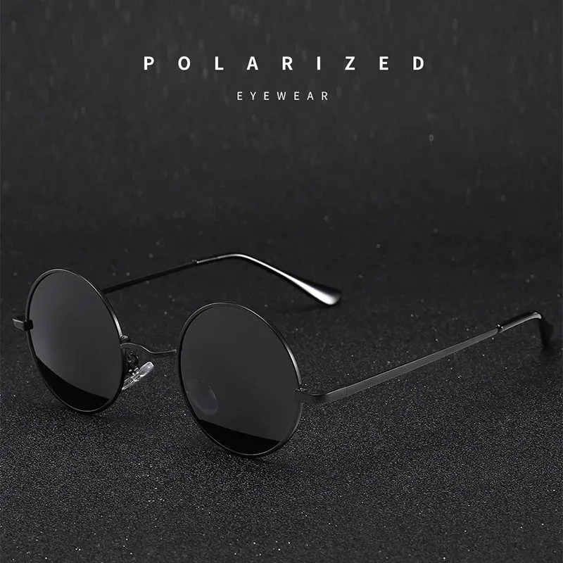 Retro Vintage Round Polarized Sunglasses Men