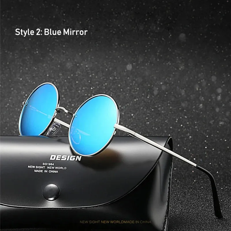 Retro Vintage Round Polarized Sunglasses Men