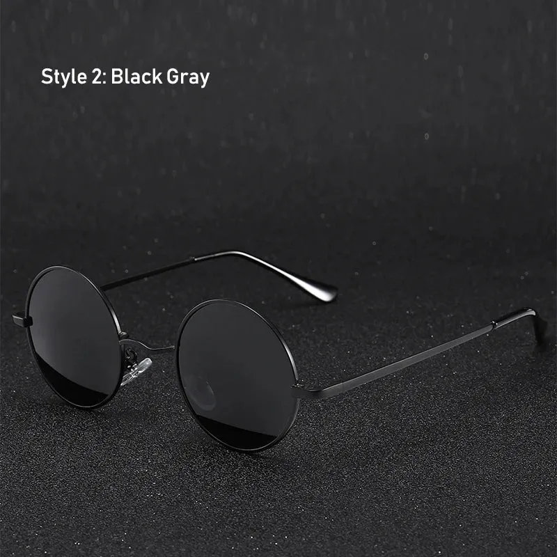 Retro Vintage Round Polarized Sunglasses Men