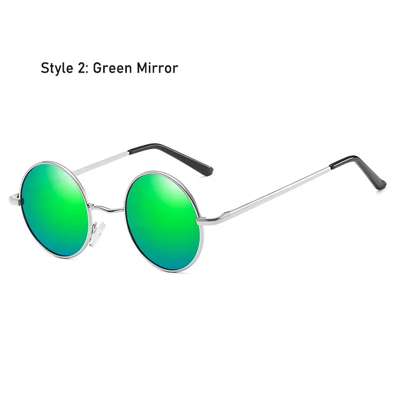 Retro Vintage Round Polarized Sunglasses Men