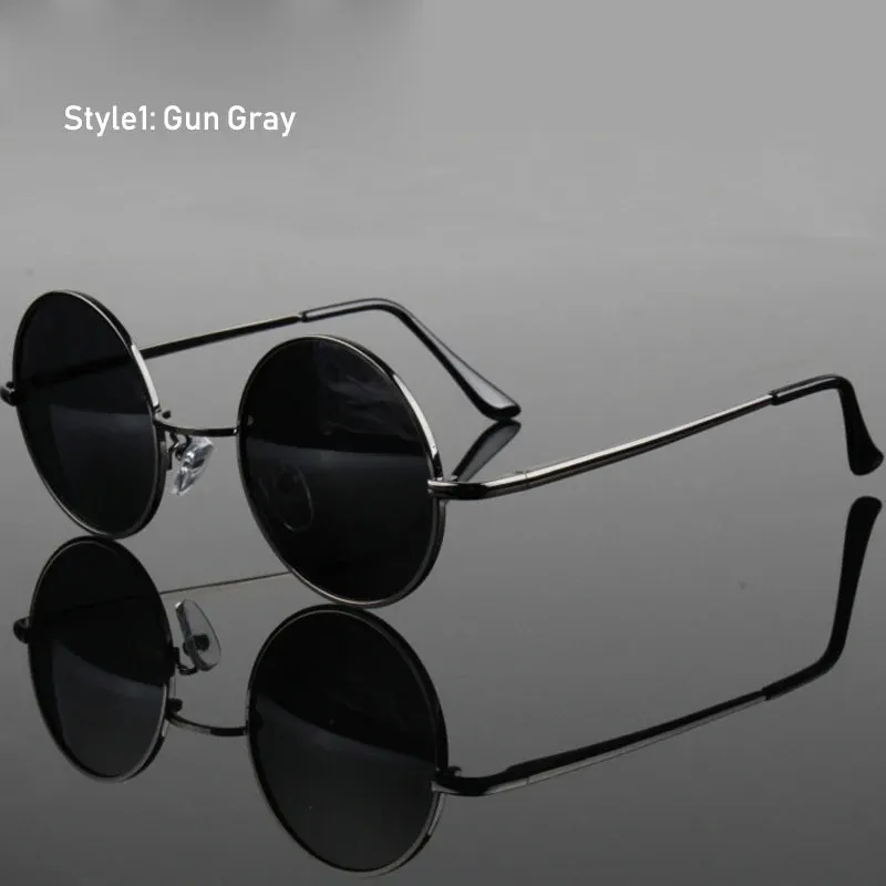 Retro Vintage Round Polarized Sunglasses Men