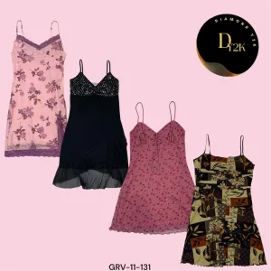 Retro Y2K Mini Dresses Bundle: Trendy & Timeless (GRV-11-131)