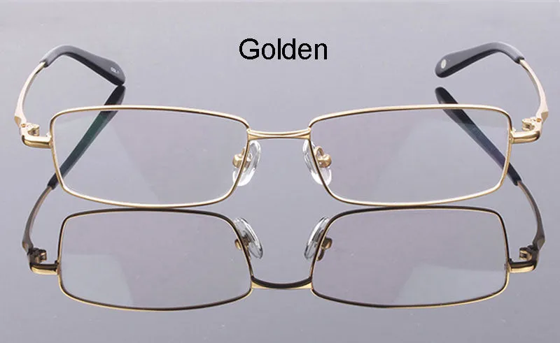 Reven Jate Men's Full Rim Square Titanium Alloy Eyeglasses 9867