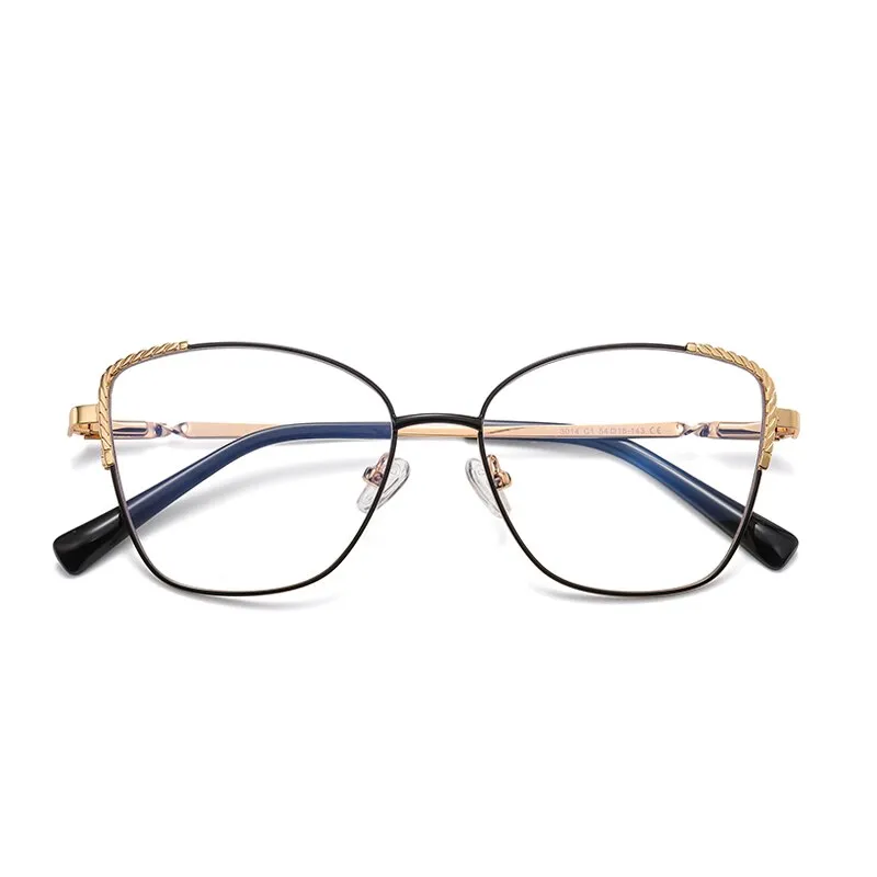 Reven Jate Women's Full Rim Cat Eye Alloy Eyeglasses 3014