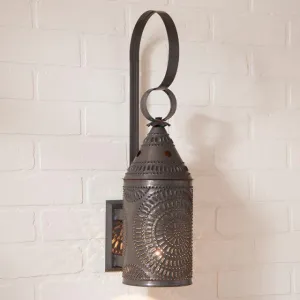 Revere Punched Black Sconce